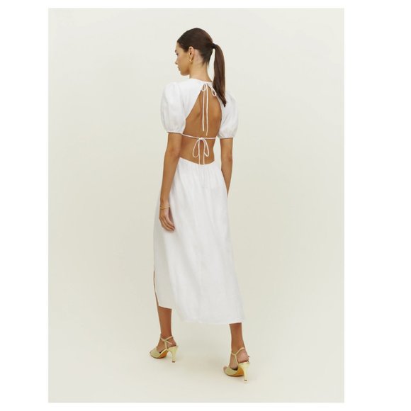 NWT Reformation Anneliese 100% Linen Dress - Picture 4 of 6